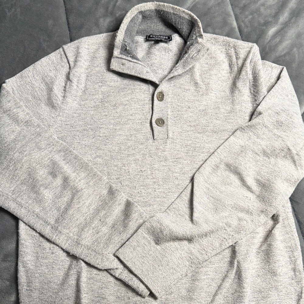 Express Men's Button Up Sweater